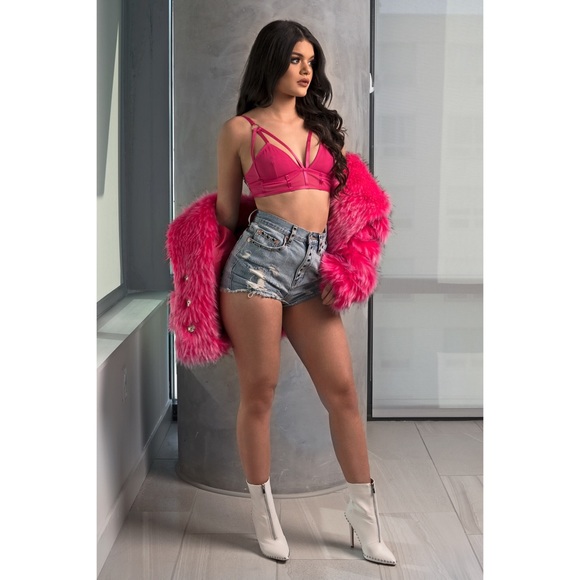 SOLD OUT Hot Pink Bralette Top - Picture 6 of 6